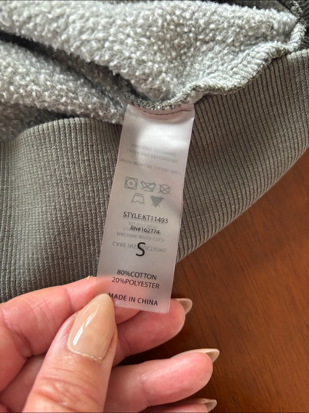 Mono b Olive Green Cropped Sweatshirt Women’s Small Oversized Pullover - Picture 5 of 9